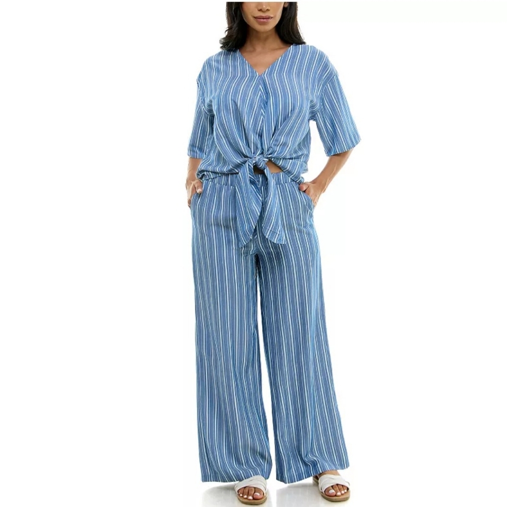 Nina Leonard M Striped 2 Piece NWT